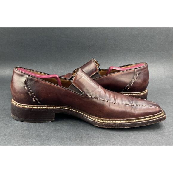 Antonio Maurizi Men\'s Loafer Slip-On Shoes Brown Leather Size 45 US 12 main image 13